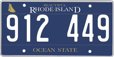 RI license plate 912449