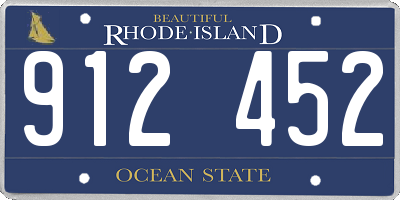 RI license plate 912452
