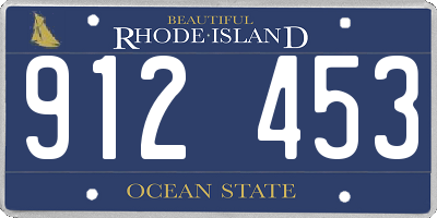 RI license plate 912453