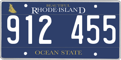 RI license plate 912455