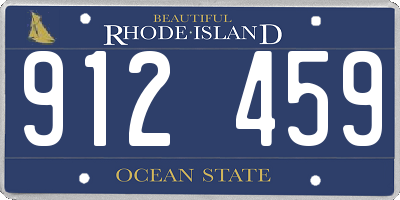 RI license plate 912459