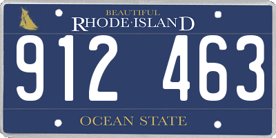RI license plate 912463