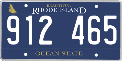 RI license plate 912465