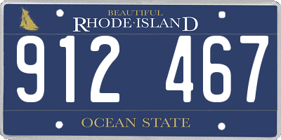 RI license plate 912467