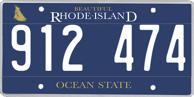 RI license plate 912474