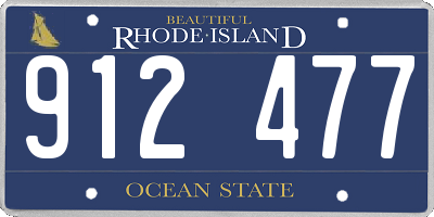 RI license plate 912477