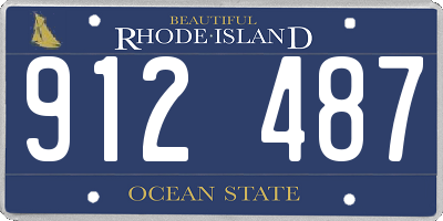 RI license plate 912487