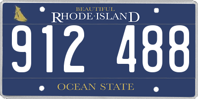 RI license plate 912488
