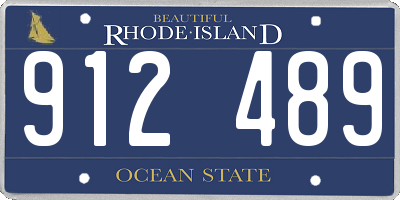 RI license plate 912489