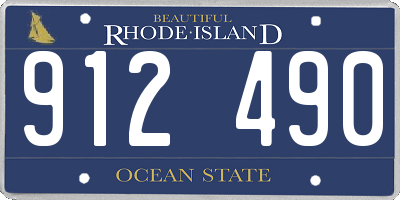 RI license plate 912490