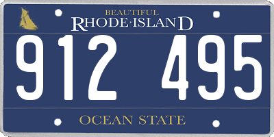 RI license plate 912495