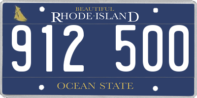 RI license plate 912500