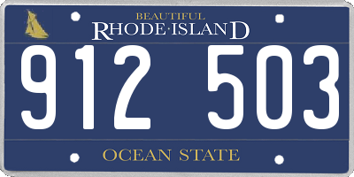 RI license plate 912503