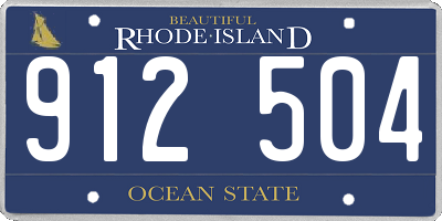 RI license plate 912504
