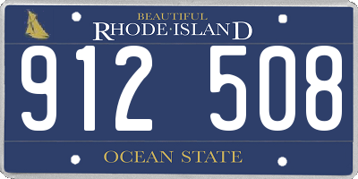 RI license plate 912508