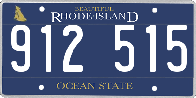 RI license plate 912515