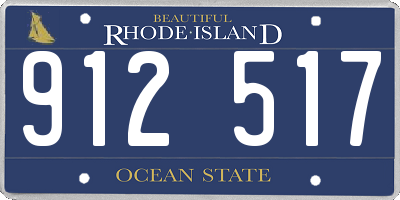 RI license plate 912517