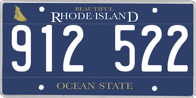 RI license plate 912522