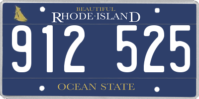 RI license plate 912525