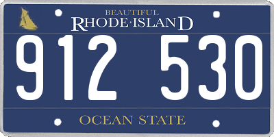 RI license plate 912530