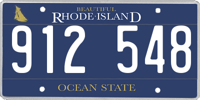 RI license plate 912548