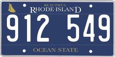 RI license plate 912549