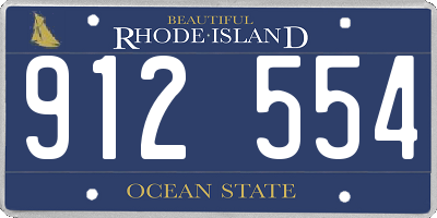 RI license plate 912554