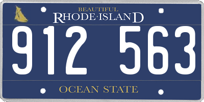 RI license plate 912563