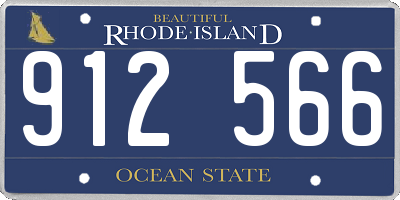 RI license plate 912566