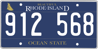 RI license plate 912568