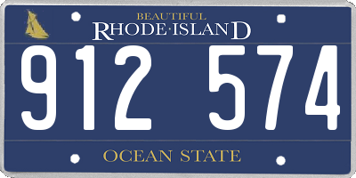 RI license plate 912574