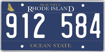 RI license plate 912584