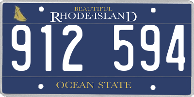 RI license plate 912594