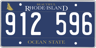 RI license plate 912596