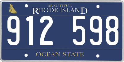 RI license plate 912598