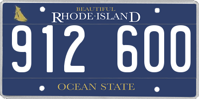 RI license plate 912600
