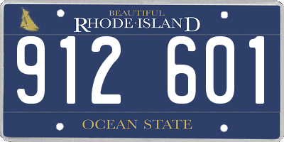 RI license plate 912601