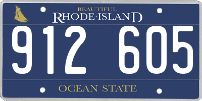 RI license plate 912605
