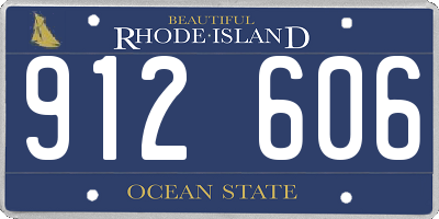 RI license plate 912606