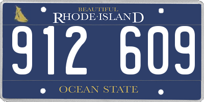 RI license plate 912609