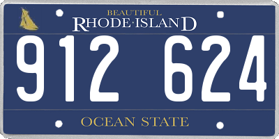 RI license plate 912624