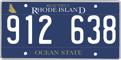 RI license plate 912638