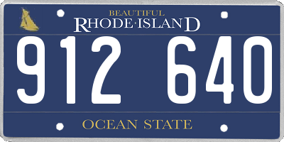 RI license plate 912640