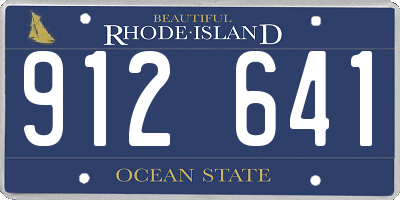 RI license plate 912641