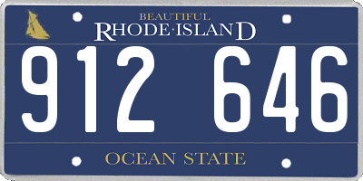 RI license plate 912646