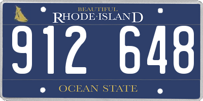 RI license plate 912648