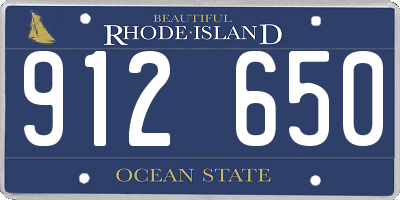 RI license plate 912650
