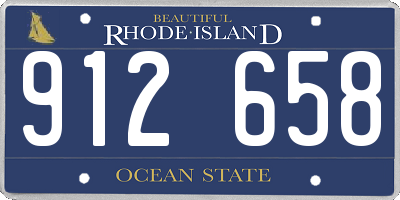 RI license plate 912658