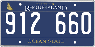 RI license plate 912660