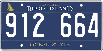 RI license plate 912664